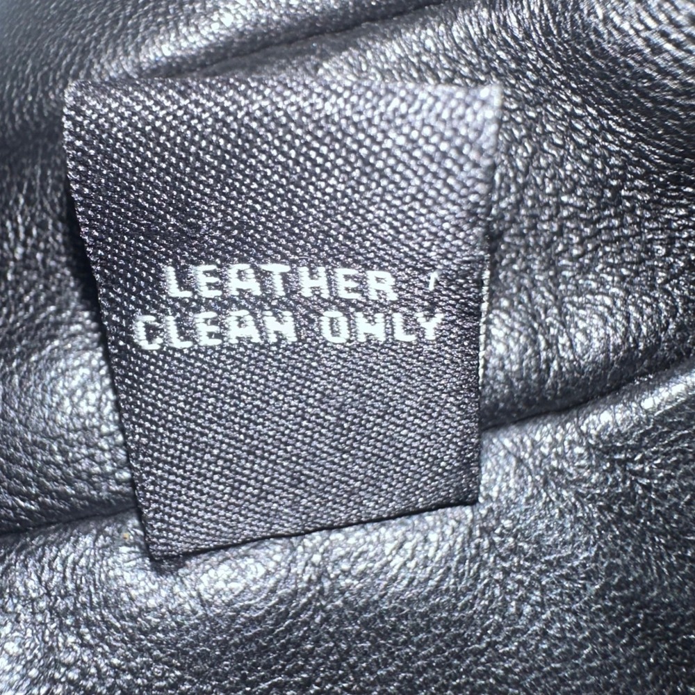 Valerie Stevens Womens XL Black 100% Genuine Leather Blazer Jacket Tailored - Picture 9 of 10